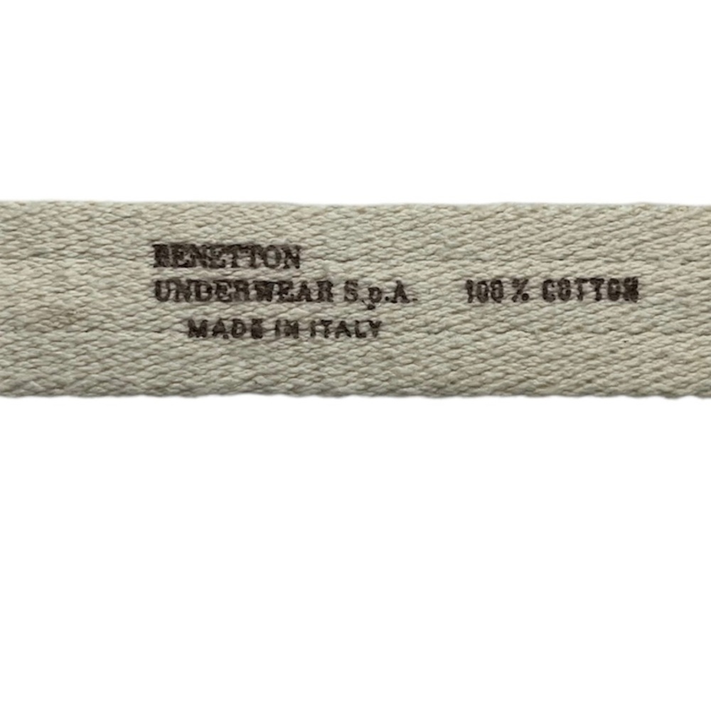 United Colors Of Benetton Flag Belt Italy Benetton 100% Cotton S Vtg 1980s - Picture 4 of 10